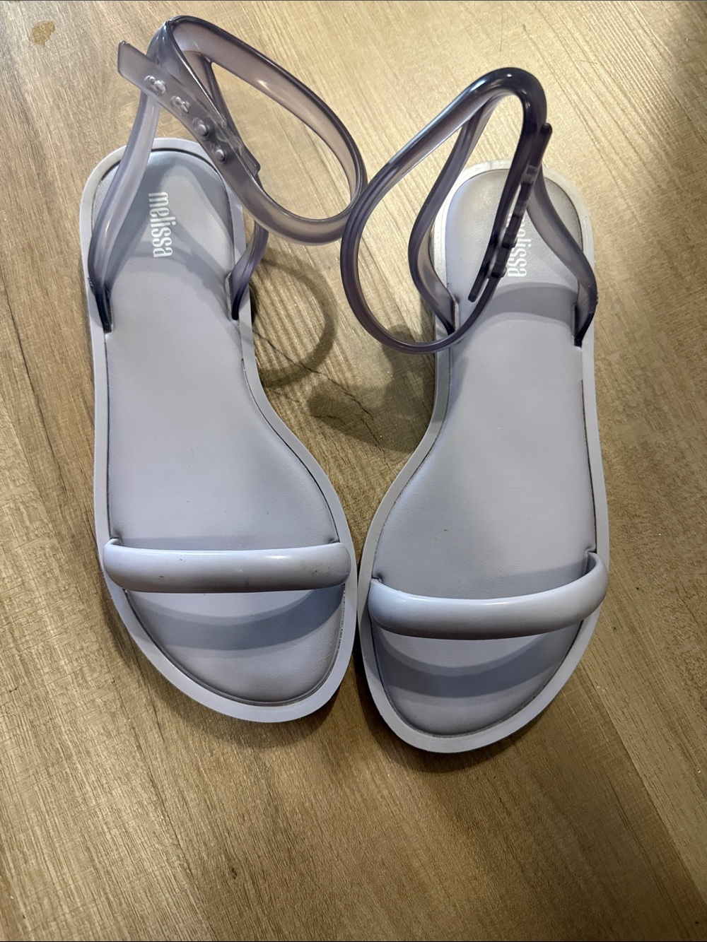 Melissa Women’s Light Purple Sandals with Clear Ankle Strap